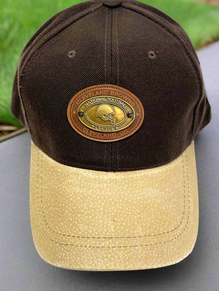 Cleveland Browns Vintage NFL 20% Wool Stamped Metal NOS Logo Cap