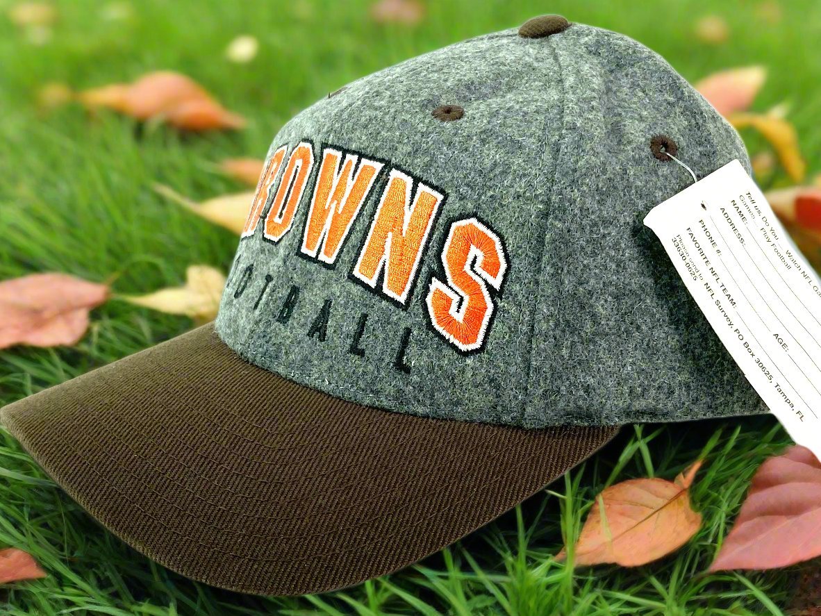 Cleveland Browns Vintage NFL Gray 30% Wool NOS Cap