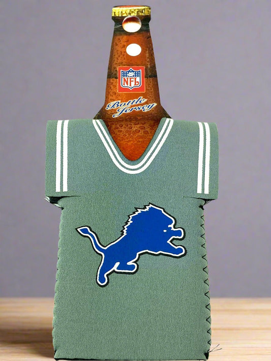 Detroit Lions NFL Old Logo Bottle NOS Jersey Insulator