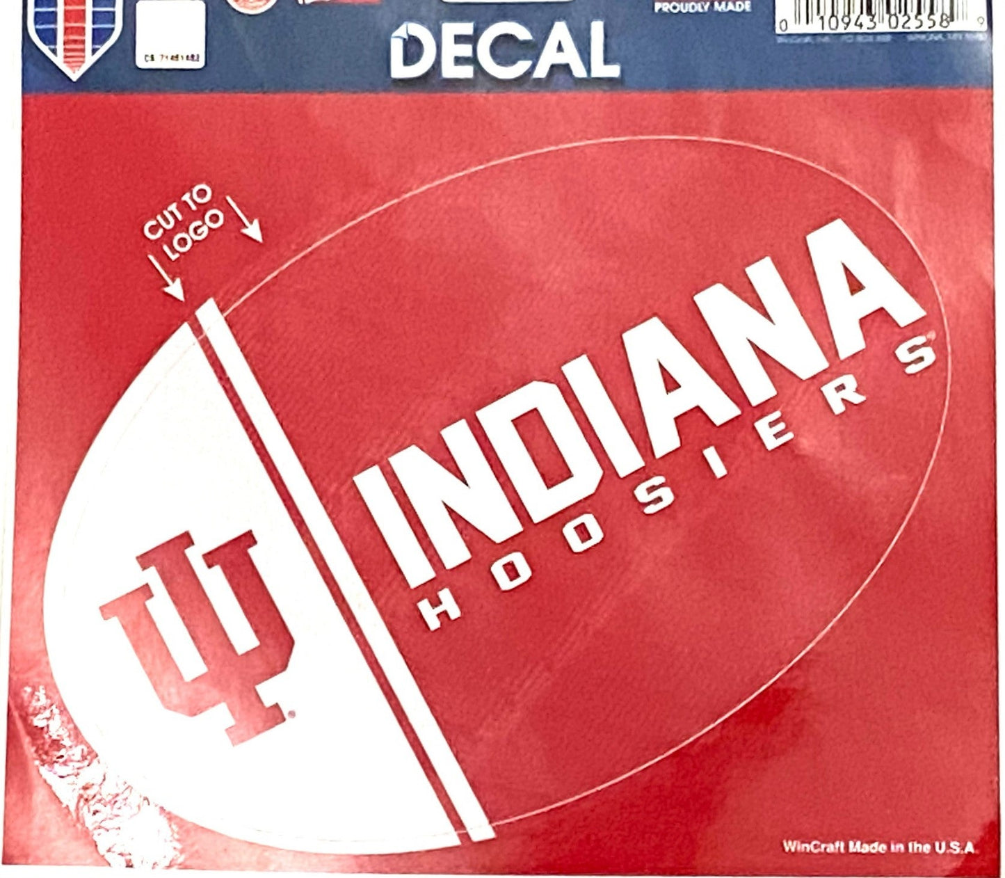 Indiana Hoosiers NCAA 5.5" X 3.5" NOS Football Decal