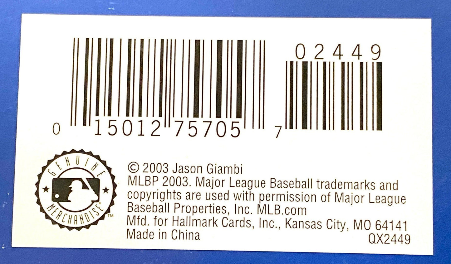Jason Giambi 2003 MLB New York Yankees Used Ornament