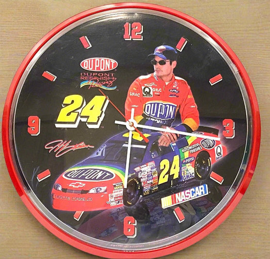 Jeff Gordon #24 1998 NASCAR Used Red Wall Clock