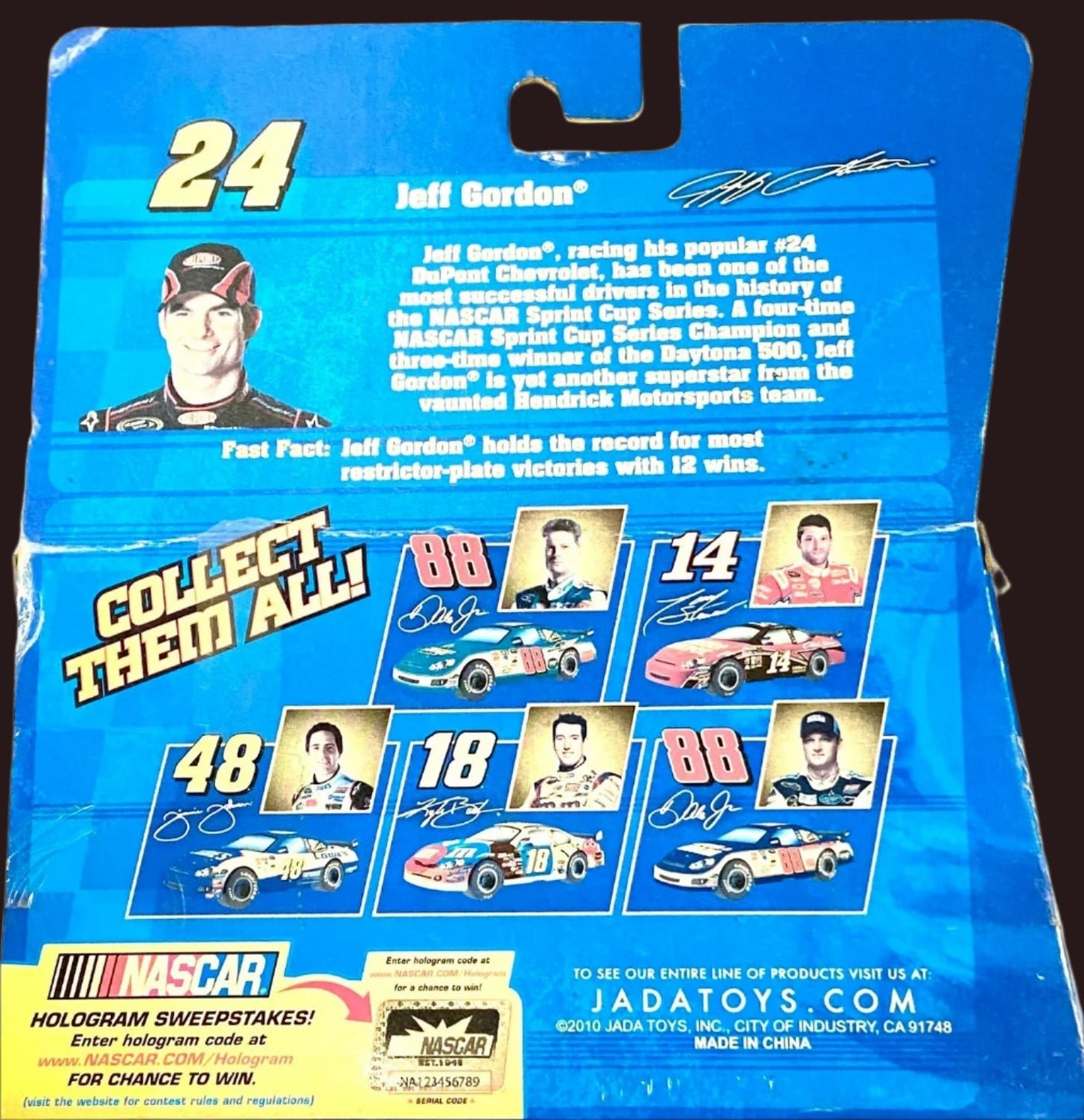 Jeff Gordon #24  NASCAR 2010 Motorized 1:43 Used Pull-Back Vehicle