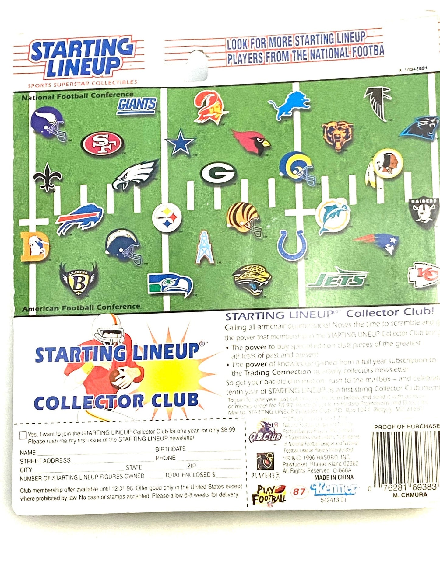 Mark Chmura 1997 Green Bay Packers NFL Starting Lineup NOS Figurine