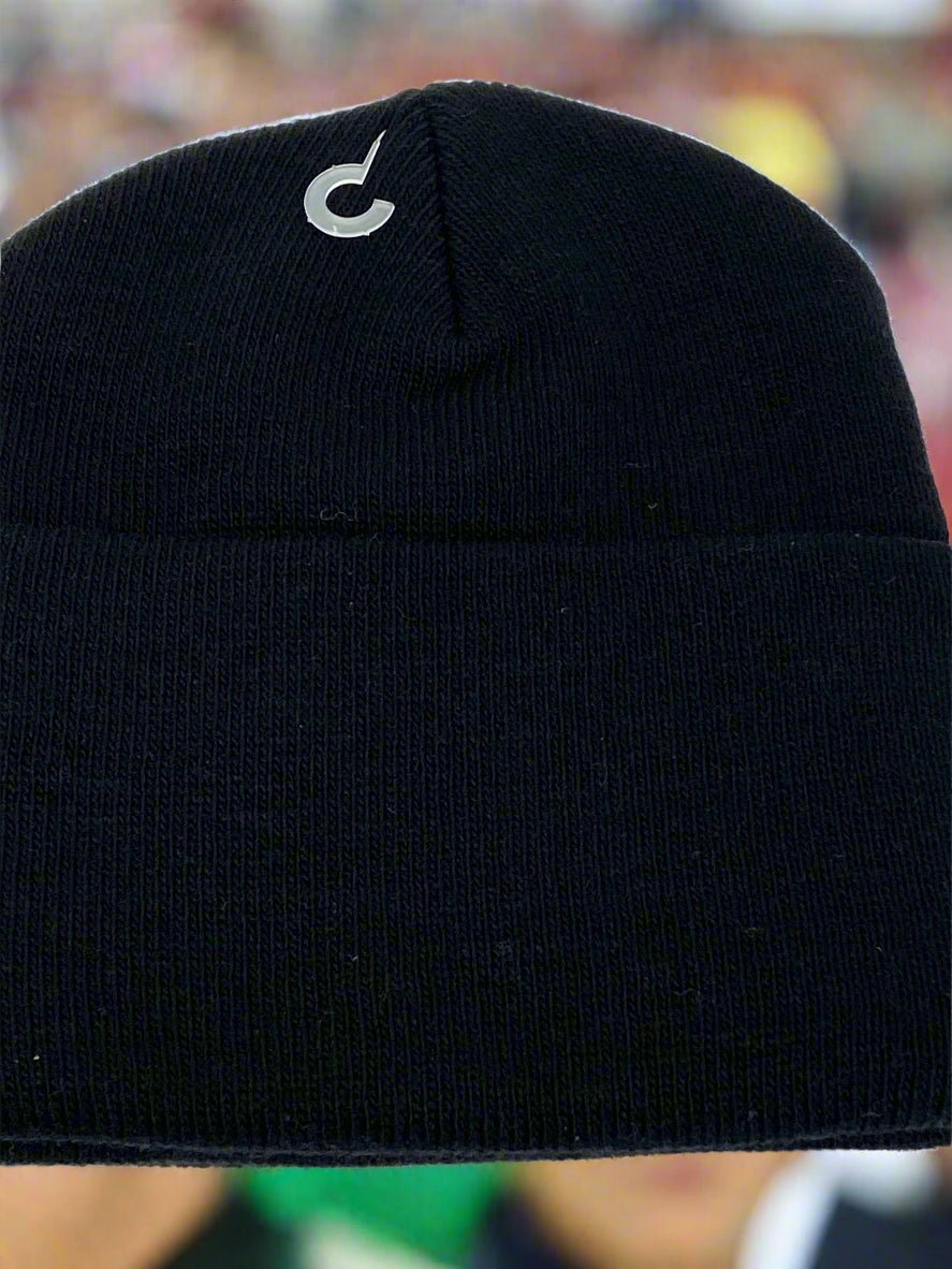 New England Patriots Vintage NFL Black Cuffed NOS Logo Knit Hat