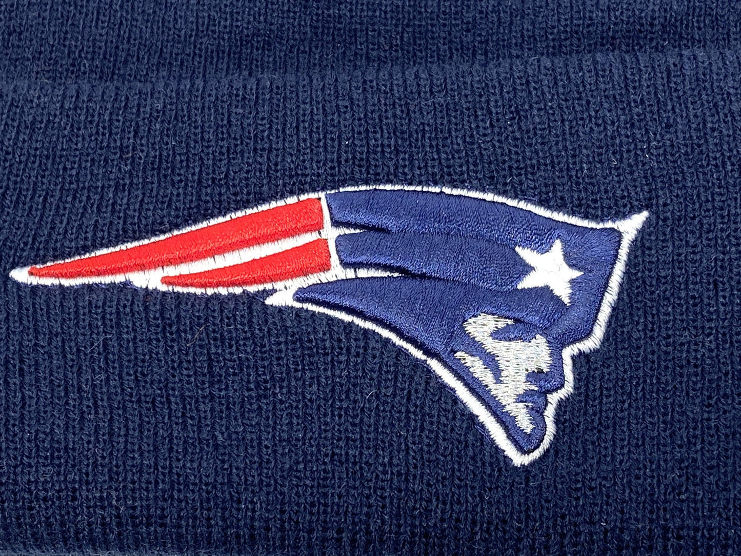 New England Patriots Vintage NFL Cuffed Navy Knit NOS Logo Hat