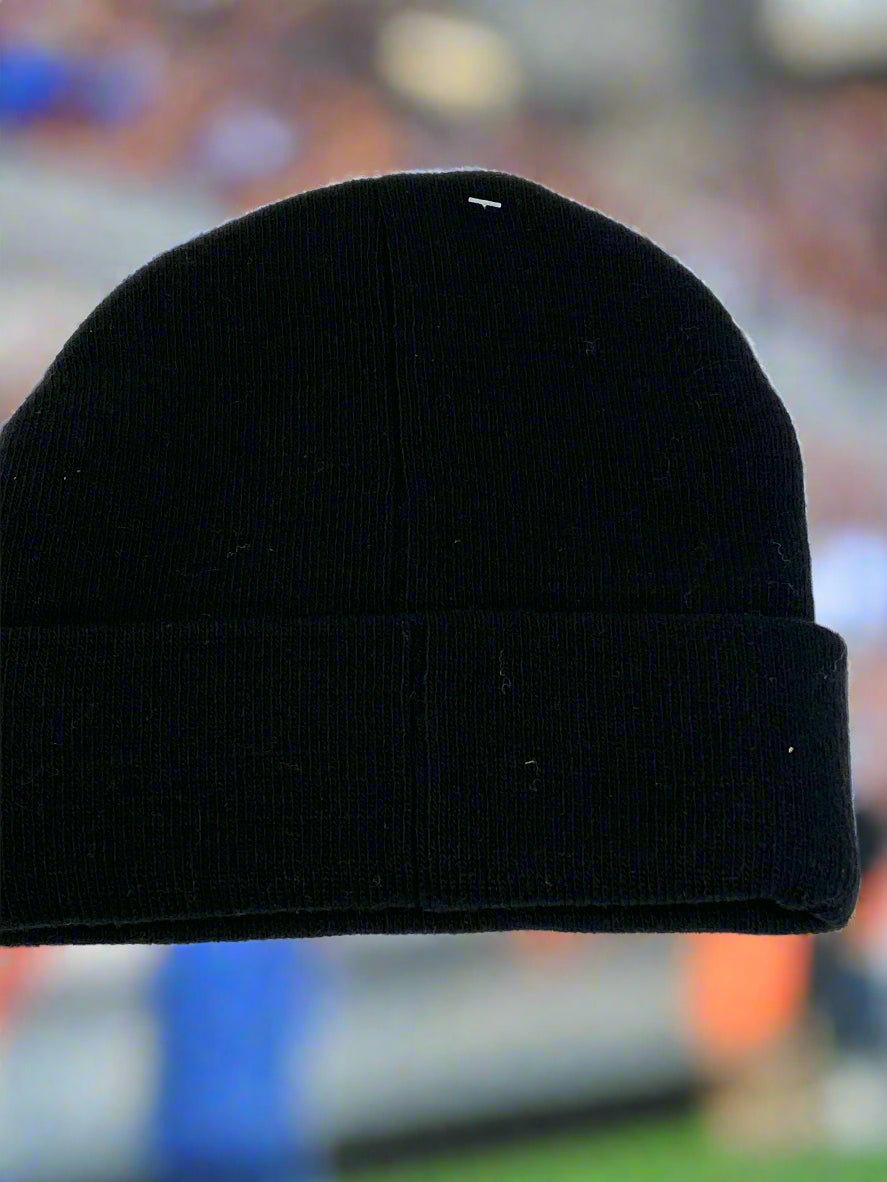 New England Patriots Vintage NFL Late '90's NOS Oversize Logo Black Knit Hat