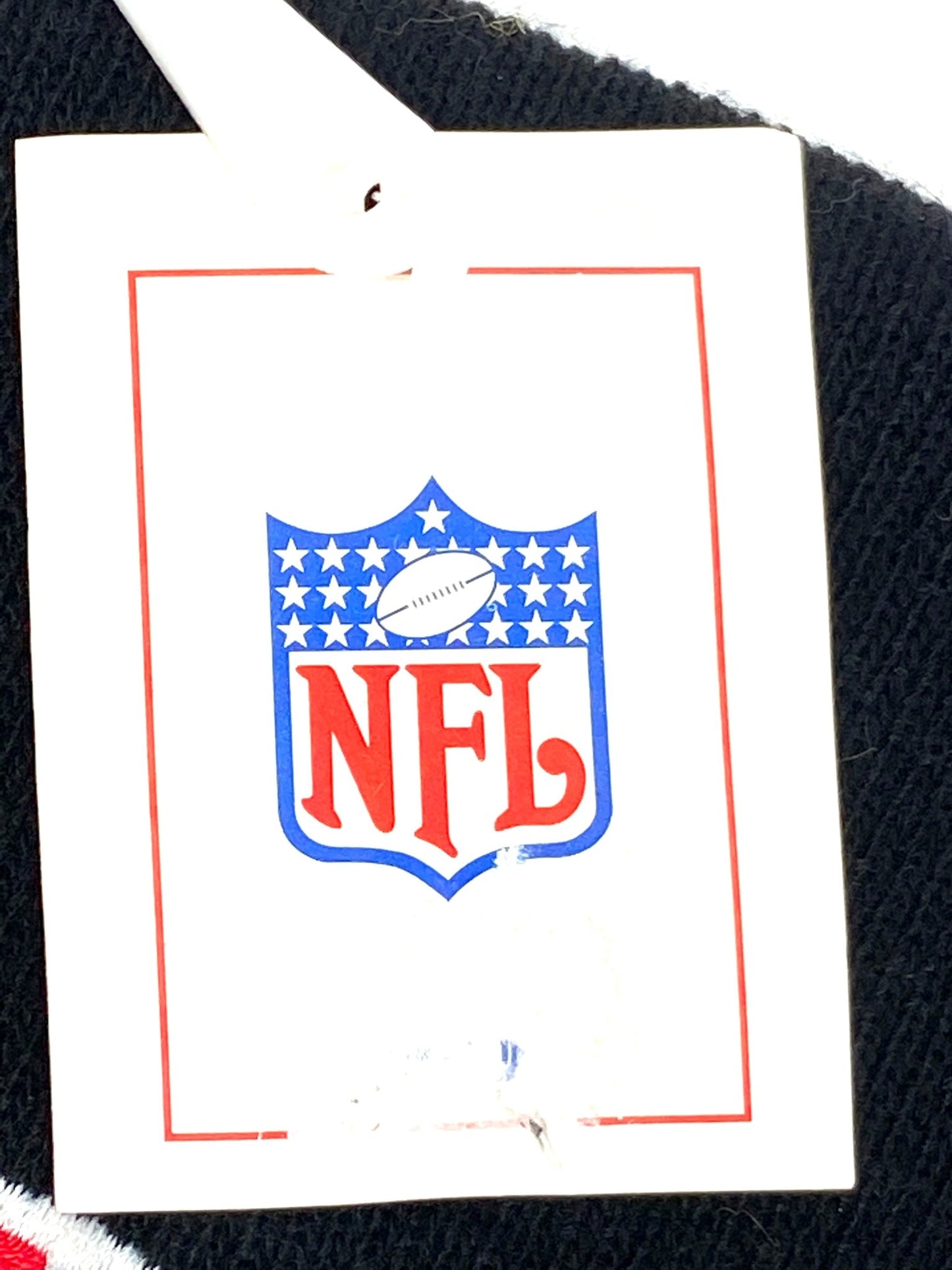 New England Patriots Vintage NFL Late '90's NOS Oversize Logo Black Knit Hat