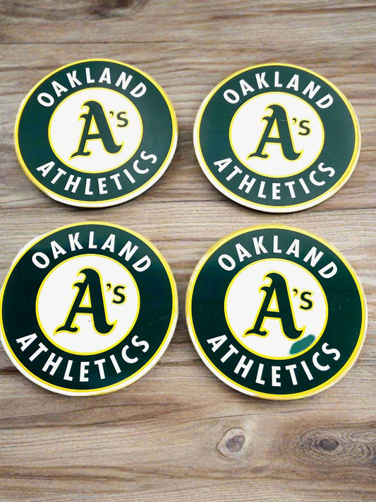 Oakland A's 5 3/4" Used Coaster Set (4)