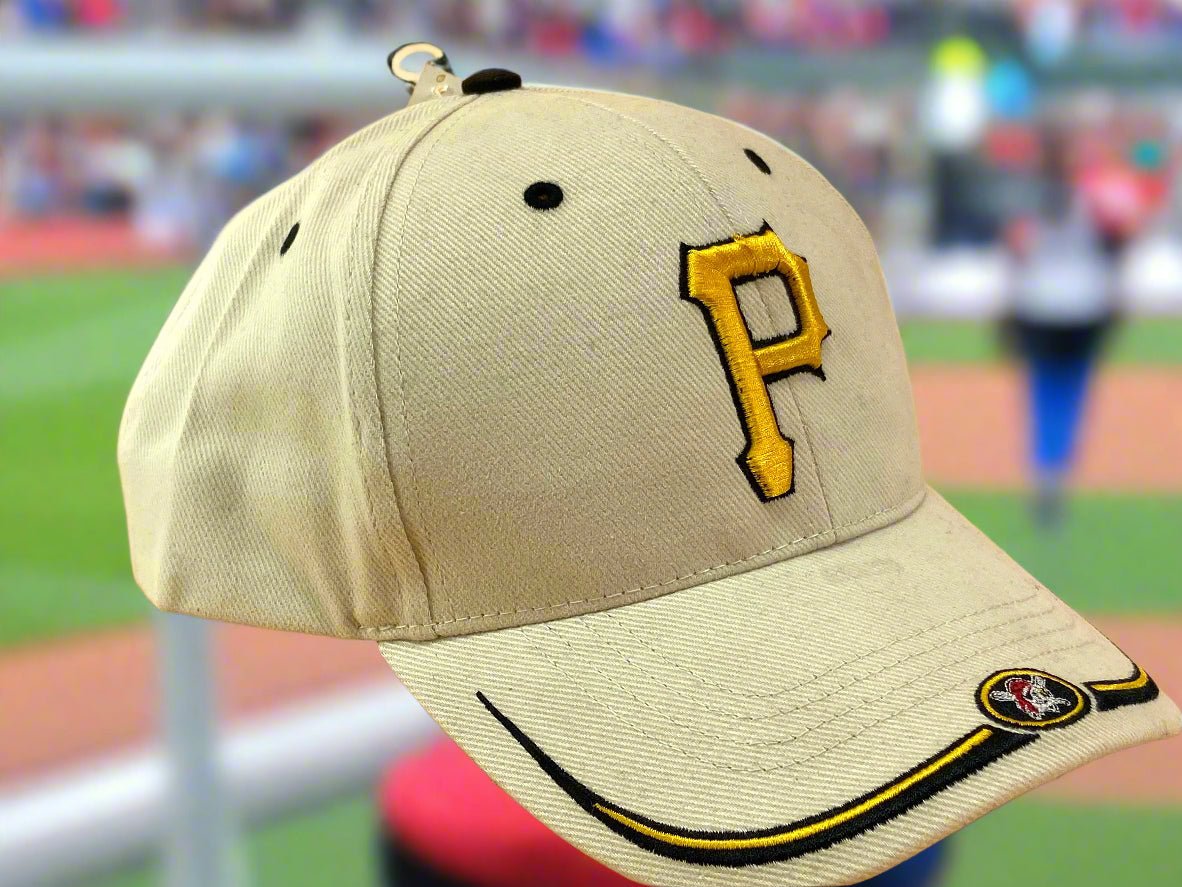 Pittsburgh Pirates NOS Vintage MLB Beige "Stache" Cap