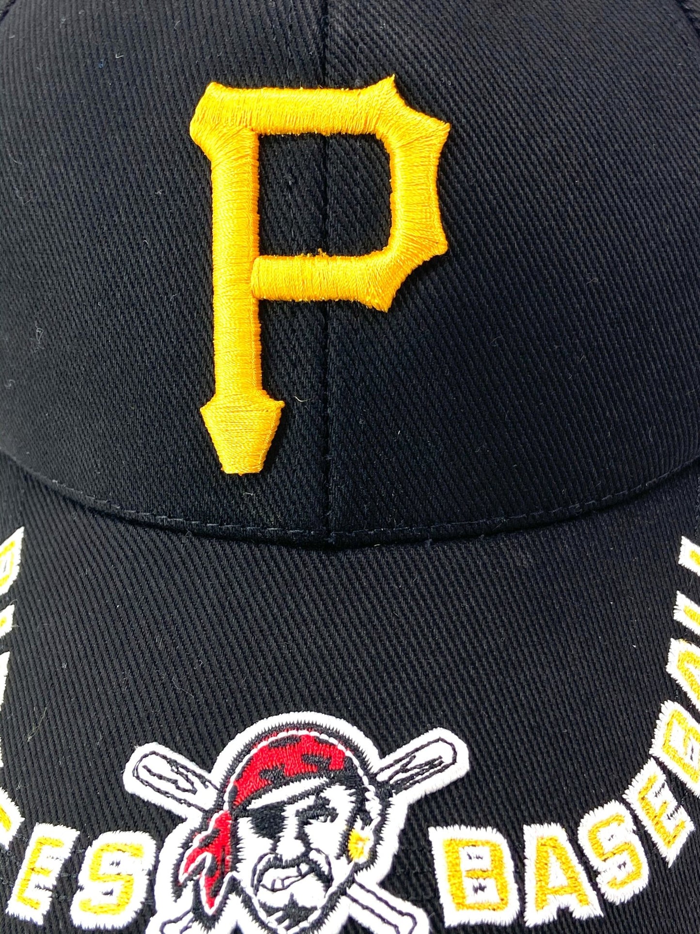 Pittsburgh Pirates NOS Vintage MLB Black "Clutch" Logo Hat by Twins Enterprise