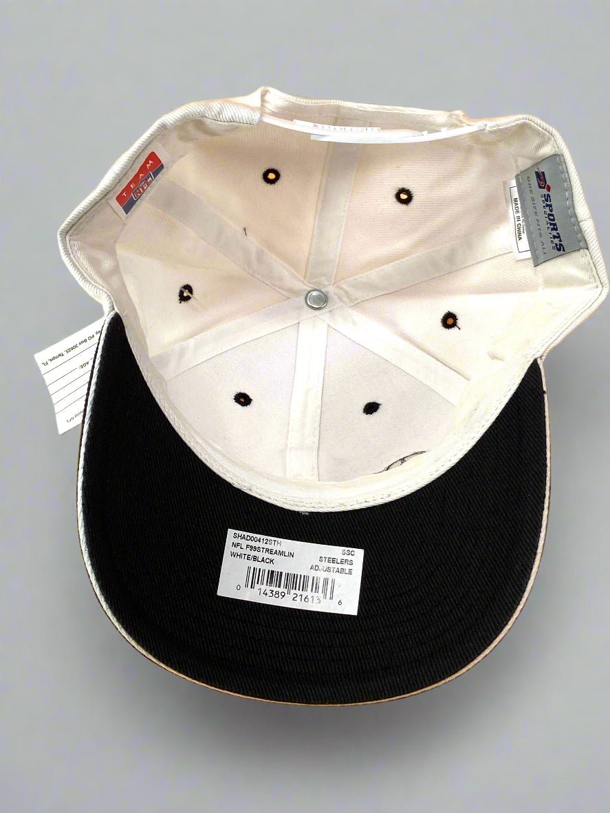 Pittsburgh Steelers Vintage NFL White "Shadow" NOS Snapback