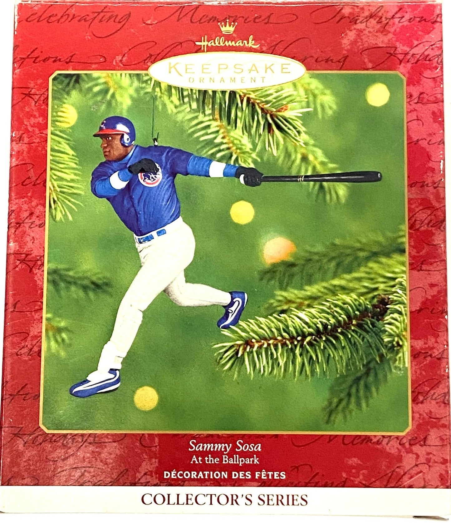 Sammy Sosa 2001 MLB Chicago Cubs Used Keepsake Ornament