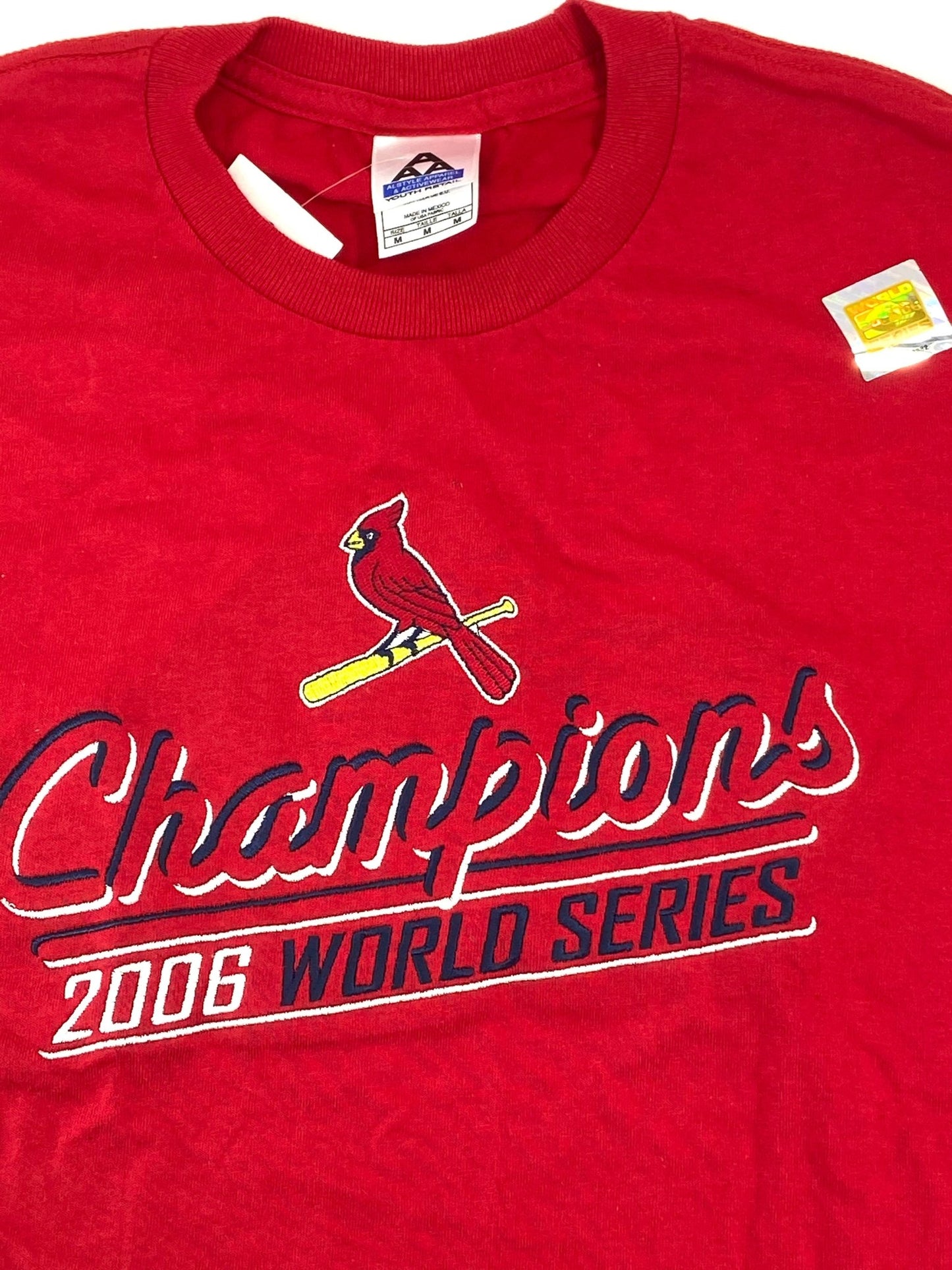 St. Louis Cardinals MLB 2006 World Champions Youth M NOS T-Shirt