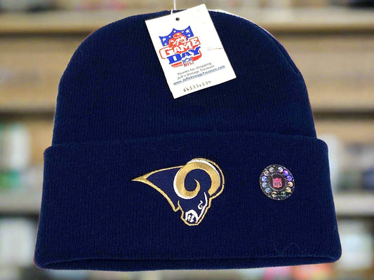St. Louis Rams Vintage NFL Cuffed Knit NOS Navy Logo Hat